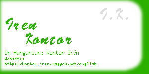 iren kontor business card